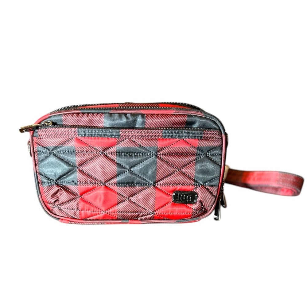 Lug NWT convertible Roundabout crossbody in red and black buffalo check